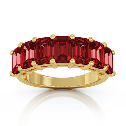 6x4MM Emerald Cut Gemstone Ring in 14K Gold