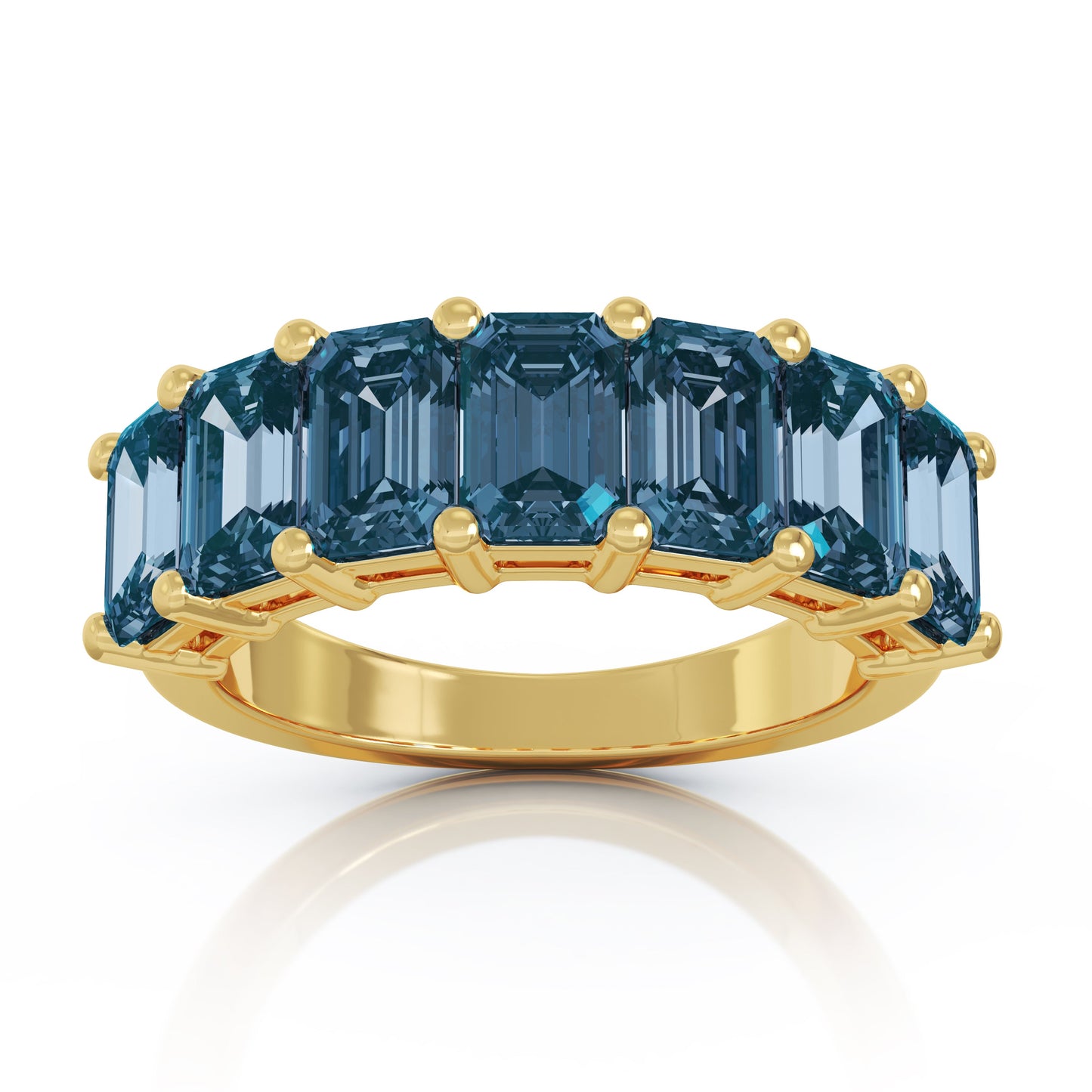 6x4MM Emerald Cut Gemstone Ring in 14K Gold