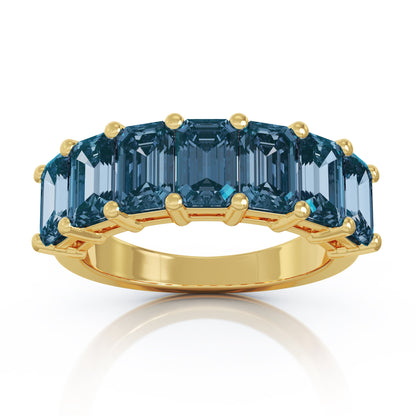 6x4MM Emerald Cut Gemstone Ring in 14K Gold