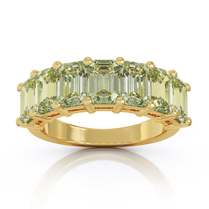 6x4MM Emerald Cut Gemstone Ring in 14K Gold