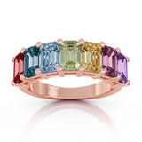 6x4MM Emerald Cut Gemstone Ring in 14K Gold
