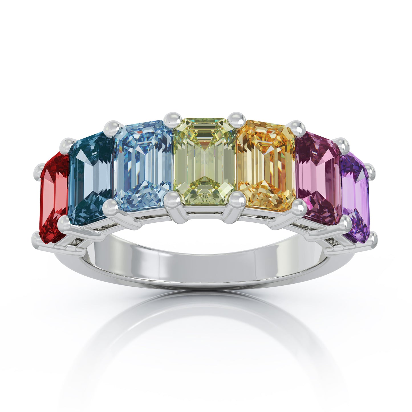 6x4MM Emerald Cut Gemstone Ring in 14K Gold