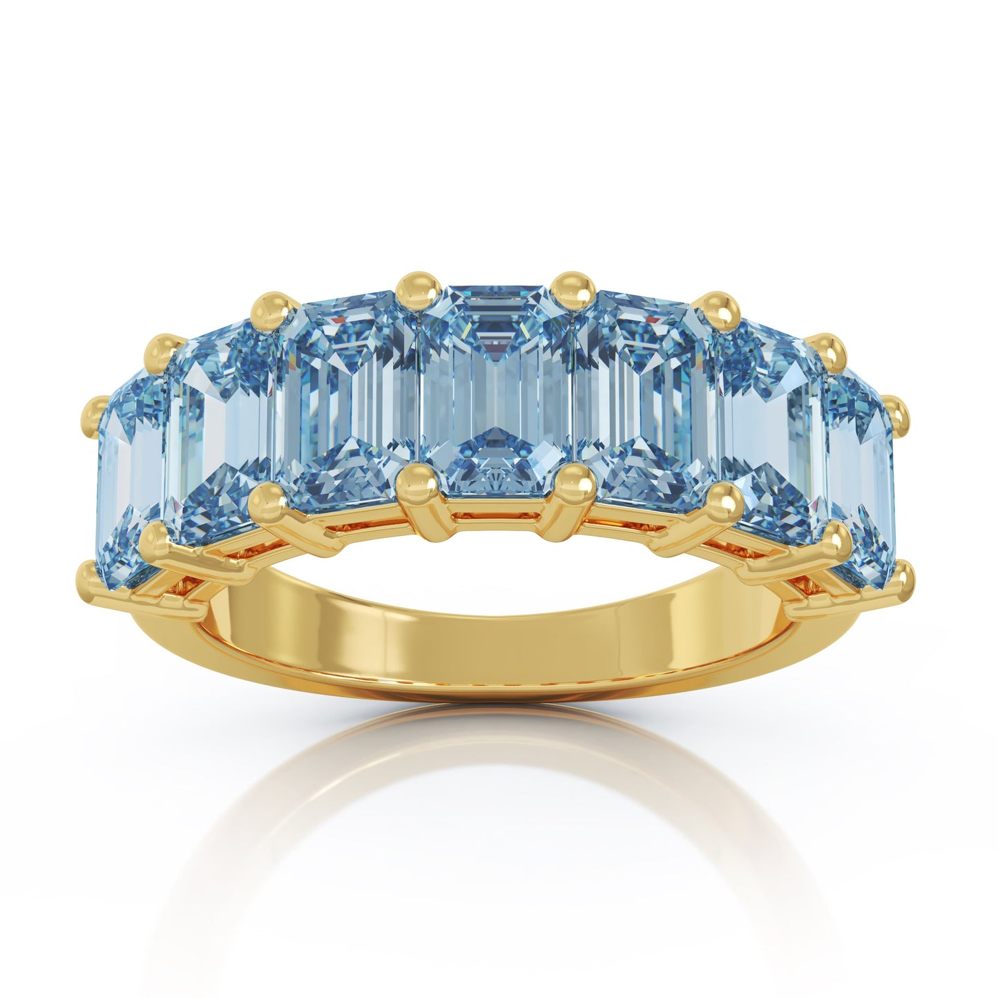 6x4MM Emerald Cut Gemstone Ring in 14K Gold