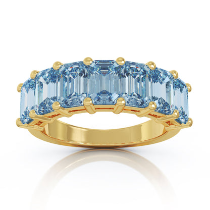 6x4MM Emerald Cut Gemstone Ring in 14K Gold