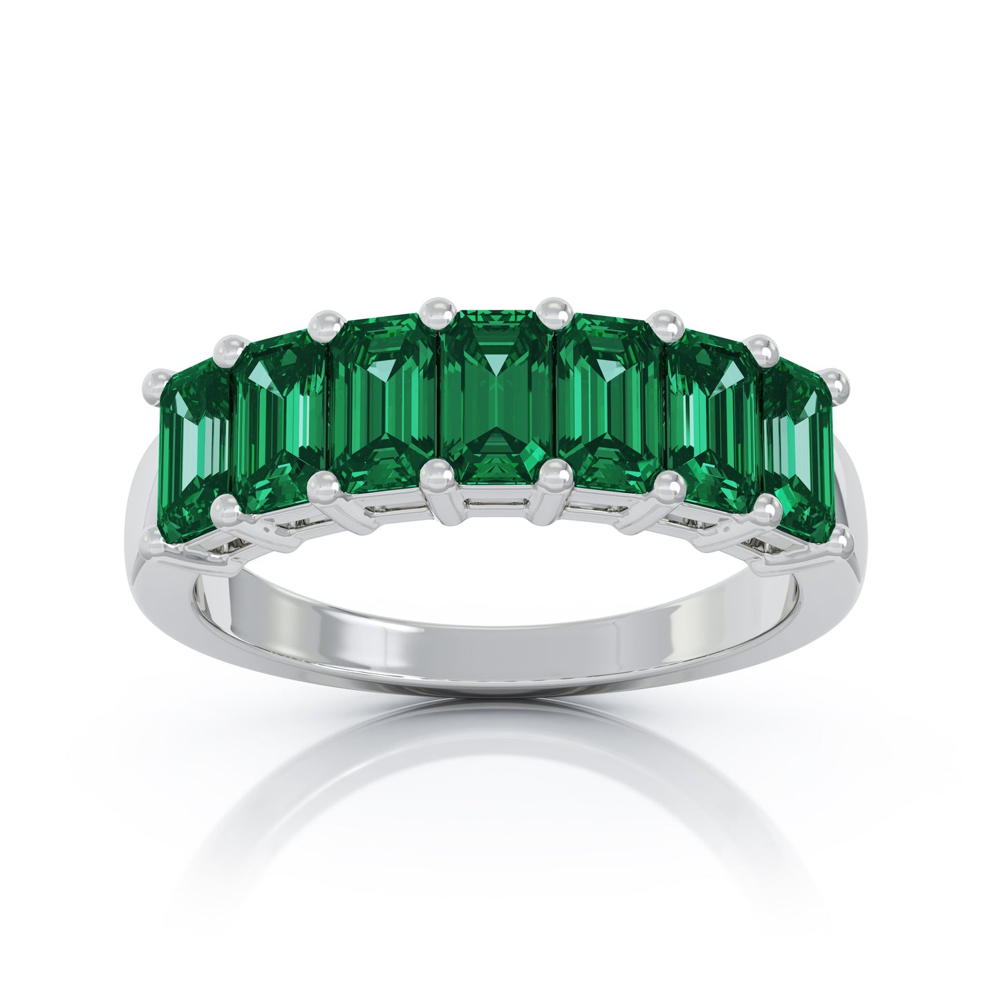 5x3MM Emerald Cut Multi-Sapphire Ring in 14K Gold