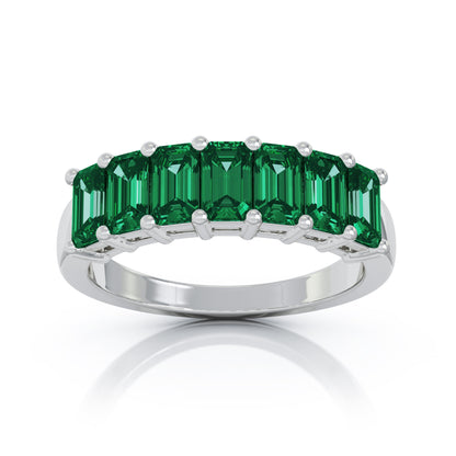 5x3MM Emerald Cut Multi-Sapphire Ring in 14K Gold