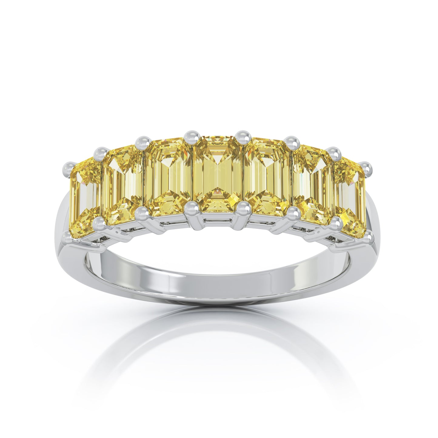 5x3MM Emerald Cut Multi-Sapphire Ring in 14K Gold