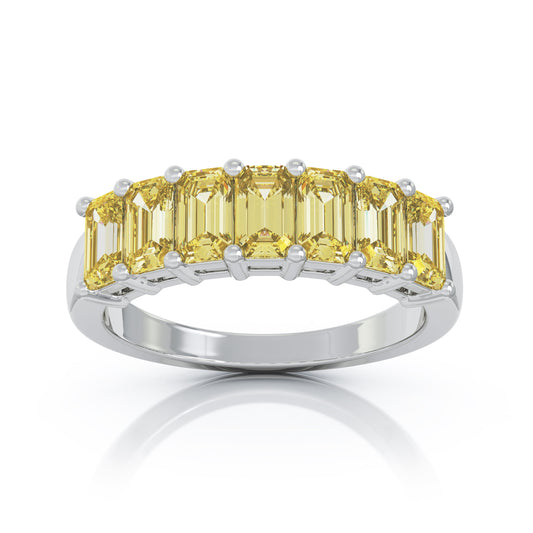 5x3MM Emerald Cut Multi-Sapphire Ring in 14K Gold