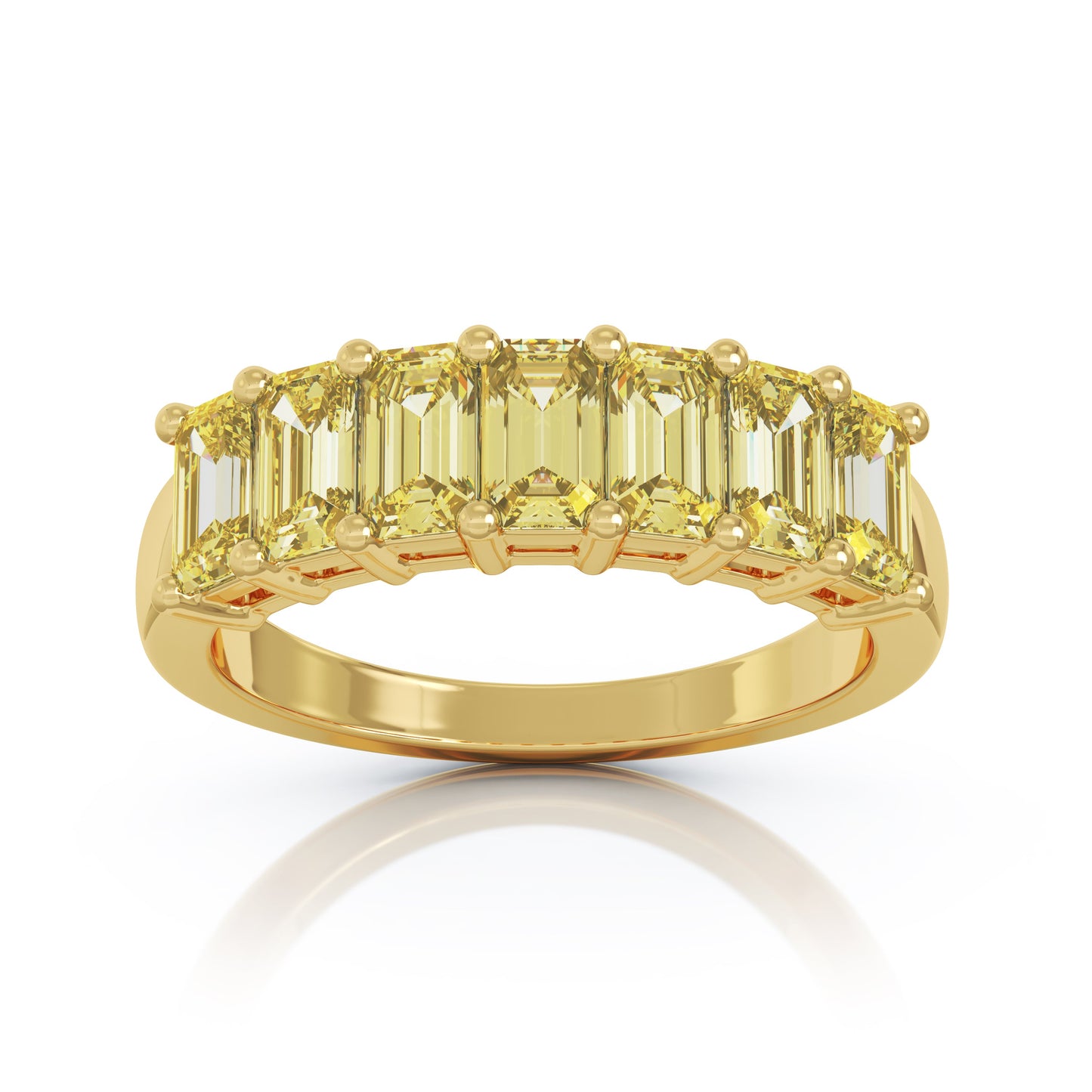 5x3MM Emerald Cut Multi-Sapphire Ring in 14K Gold