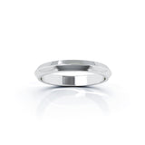 Triangle Profile 3MM High Polished Wedding Band in 14K Gold