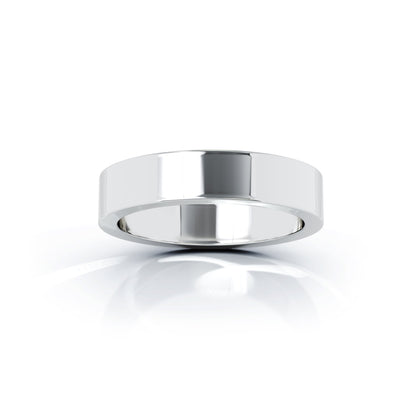 Square Profile 4.5MM High Polished Wedding Band in 14K Gold
