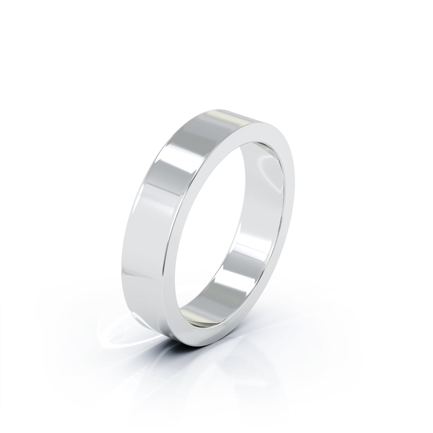 Square Profile 4.5MM High Polished Wedding Band in 14K Gold