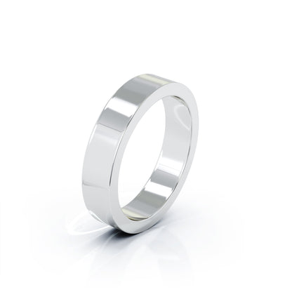 Square Profile 4.5MM High Polished Wedding Band in 14K Gold