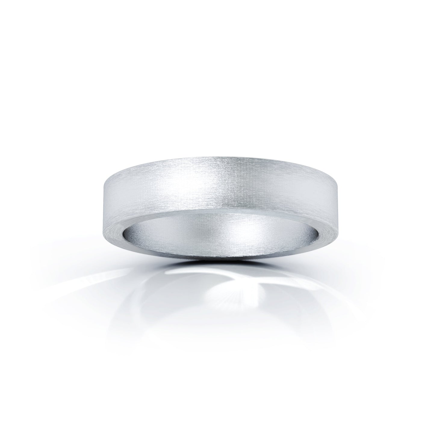 Square Profile 4.5MM Matte Finish Wedding Band in 14K Gold