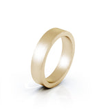 Square Profile 4.5MM Matte Finish Wedding Band in 14K Gold
