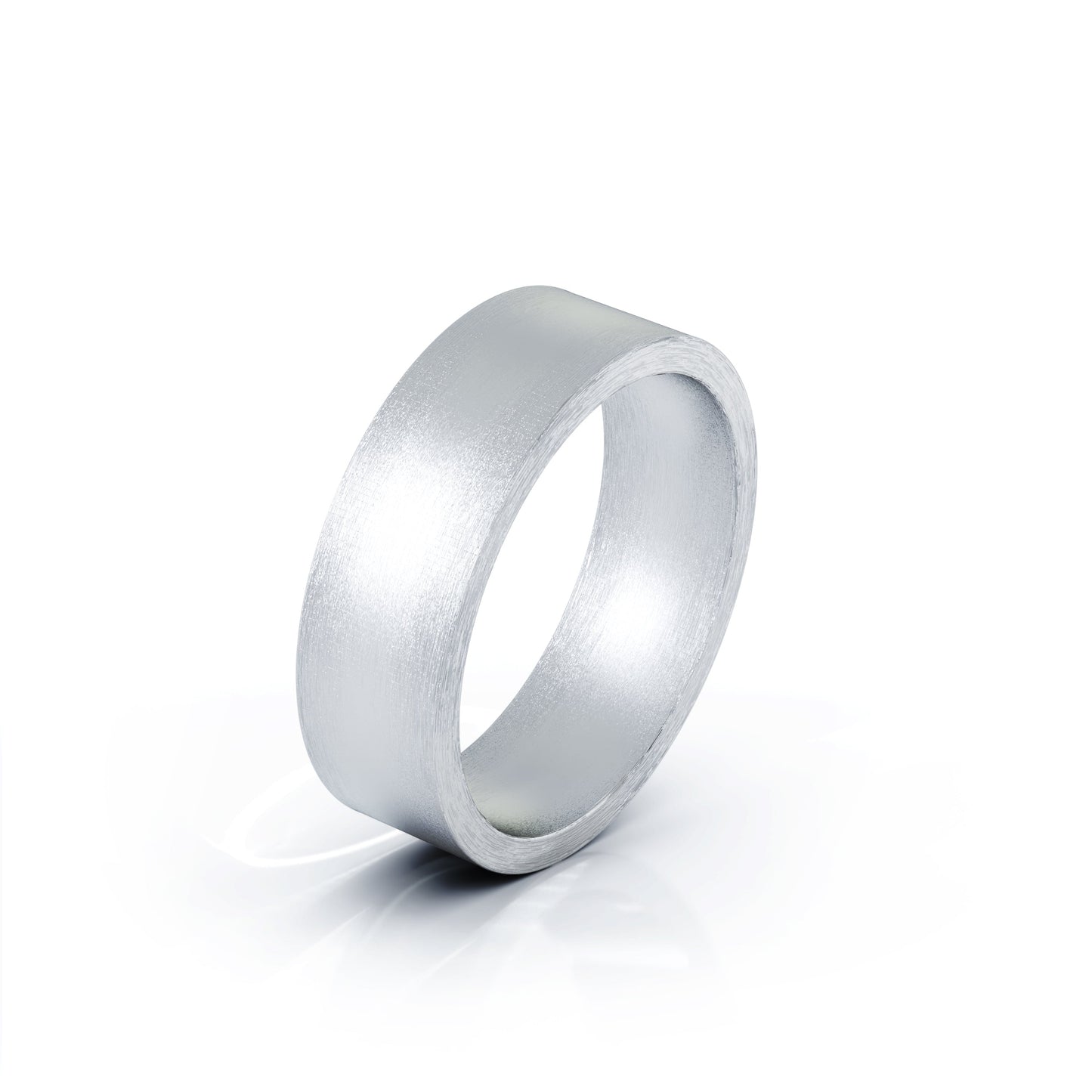 Square Profile 6MM Matte Finish Wedding Band in 14K Gold