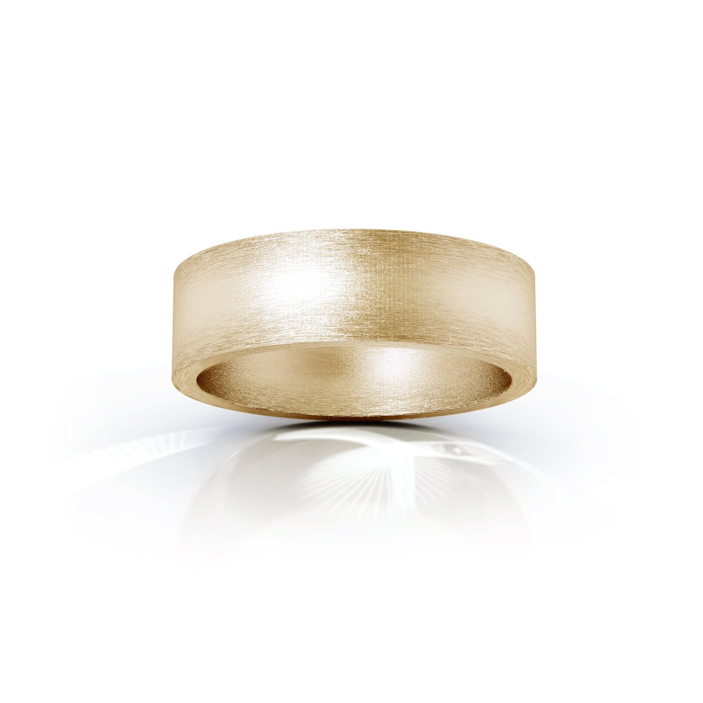 Square Profile 6MM Matte Finish Wedding Band in 14K Gold