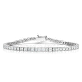 14K White Gold Diamond (2.60 Ct, G-H Color, SI2-I1 Clarity) Tennis Bracelet