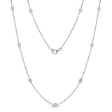14K Gold Diamond by the Yard 10 Station Necklace (0.50 Ct, G-H, I1-I2), 18 Inches