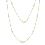 14K Gold Diamond by the Yard 10 Station Necklace (0.50 Ct, G-H, I1-I2), 18 Inches