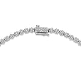 14K White Gold Diamond (5 Ct, SI2-I1 Clarity, G-H Color) Cluster Necklace
