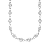 14K White Gold Diamond (9.70 Ct, G-H, SI2-I1 Clarity) Circle Tennis Necklace