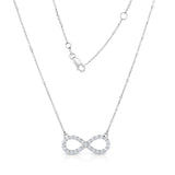 14K White Gold Diamond (0.60 Ct, I1-I2 Clarity, G-H Color) Infinity Necklace