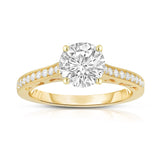 GIA Certified 14K Gold Diamond (1.18 Ct, G Color, SI2 Clarity) Engagement Ring