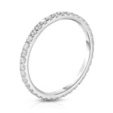 14K White Gold Diamond (0.64-0.75 Ct, G-H Color, SI2-I1 Clarity) Eternity Band