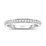 14K White Gold Diamond (0.20 Ct, G-H Color, SI2-I1 Clarity) Wedding Band