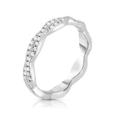 14K White Gold Diamond (0.33 Ct, G-H Color, SI2-I1 Clarity) Infinity Ring