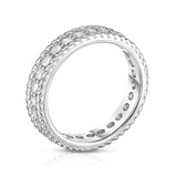 Noray Designs 14K White Gold Diamond (0.65-0.85 Ct, G-H Color, SI2-I1 Clarity) Twisted Eternity Ring