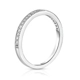 14K White Gold Diamond (0.15 Ct, G-H Color, SI2-I1 Clarity) Wedding Band