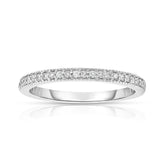 14K White Gold Diamond (0.15 Ct, G-H Color, SI2-I1 Clarity) Wedding Band