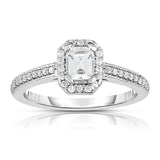 14K Gold Emerald Cut Diamond (0.80 Ct, VS Clarity, G-H Color) Engagement Ring