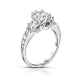 GIA Certified 14K White Gold Diamond (2 Ct, G Color, SI2 Clarity) Engagement Ring