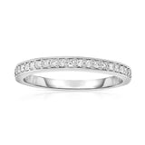 14K White Gold Diamond (1/5 Ct, SI2-I1 Clarity, G-H Color) Wedding Band