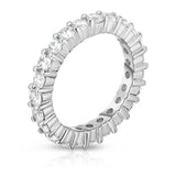 14K White Gold Diamond (2.00 Ct-2.30 Ct, G-H Color, SI2-I1 Clarity) Eternity Ring