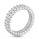 Noray Designs 14K White Gold 2 Row Diamond (1.65-1.90 Ct, G-H Color, SI2-I1 Clarity)  Eternity Ring