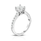 GIA Certified 14K White Gold Diamond (1.05 Ct, G Color, SI2 Clarity) Princess Solitaire Ring