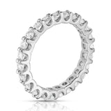 14K White Gold Diamond (1.20-1.35 Ct, G-H Color, SI2-I1 Clarity) Eternity Band