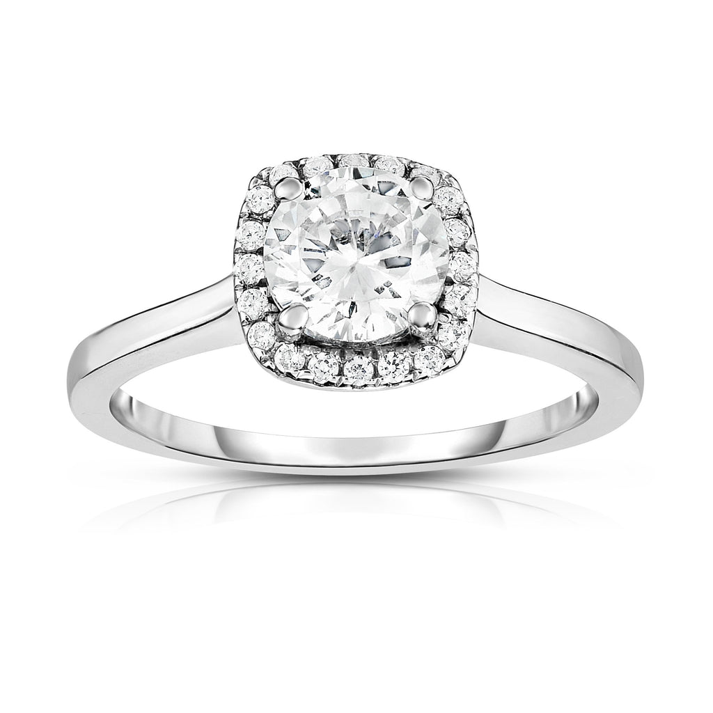 GIA Certified 14K White Gold Diamond (0.60-1.12 Ct, G Color, SI2 Clarity) Solitaire Ring
