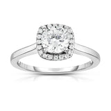 GIA Certified 14K White Gold Diamond (0.60-1.12 Ct, G Color, SI2 Clarity) Solitaire Ring