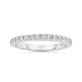 14K White Gold Diamond (0.50 Ct, G-H Color, SI2-I1 Clarity) Eternity Wedding Band