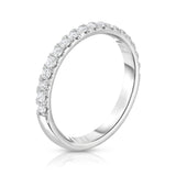 14K White Gold Diamond (0.40 Ct, G-H Color, SI2-I1 Clarity) Wedding Band