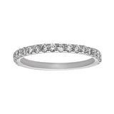 14K White Gold Diamond (0.60 Ct, G-H Color, SI2-I1 Clarity) Wedding Band