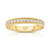 14K White, Yellow & Rose Gold (0.70 Ct, G-H, SI2-I1 Clarity) Stackable Ring