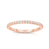 14K Rose Gold Diamond (0.40 Ct, G-H Color, SI2-I1 Clarity) Eternity Wedding Band