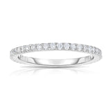 14K White Gold Diamond (0.40 Ct, G-H Color, SI2-I1 Clarity) Eternity Ring