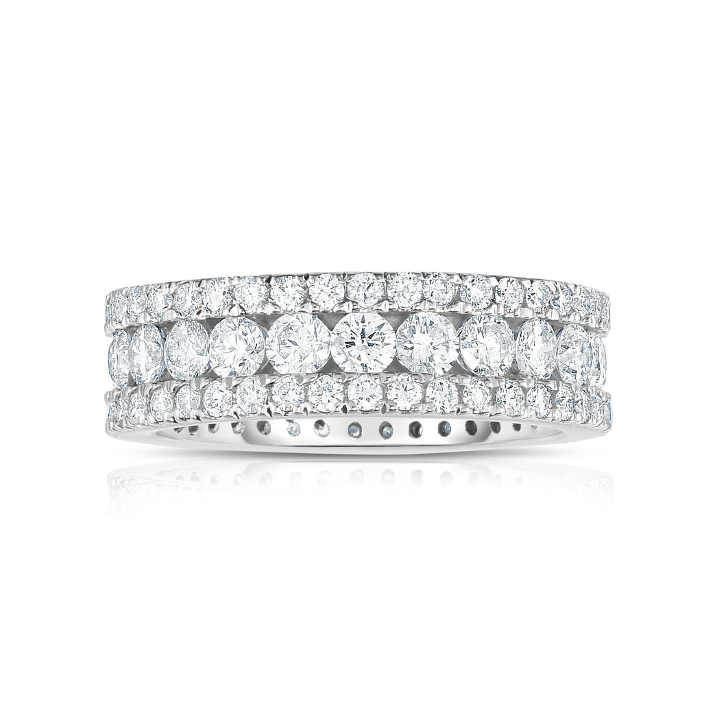 14K White Gold Diamond (2.65 Ct, G-H Color, SI2-I1 Clarity) Ring